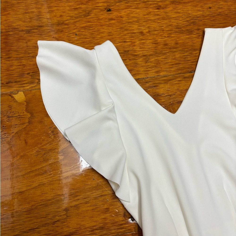 Classy Cream Jumpsuit Pantsuit Large - Picture 3 of 10